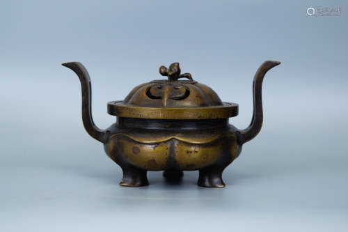 Copper censer from Qing