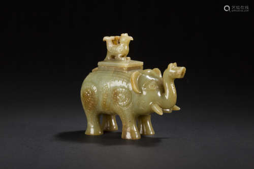 HeTian Jade Ornament in Camel form from Qing