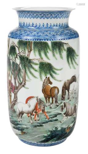 Chinese Finely Enameled Porcelain Vase