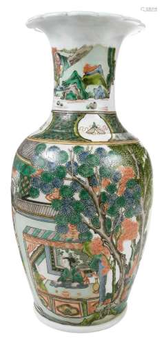 Chinese Famille Verte Porcelain Vase