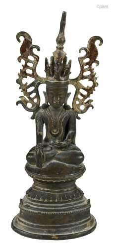 Southeast Asian Bronze Seated Buddha