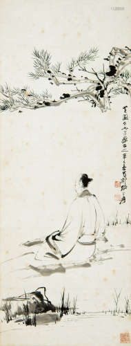 张大千（1899-1983） 松下高士图