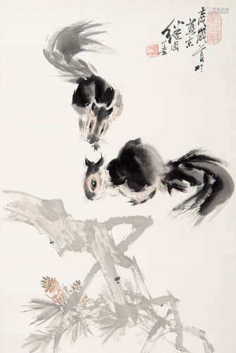 刘继卣（1918-1983） 松鼠野趣