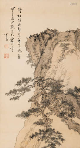 溥儒（1896-1963） 双松龙盘