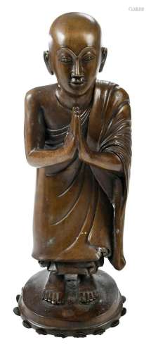 Gilt Bronze Figure of a Buddhist Monk