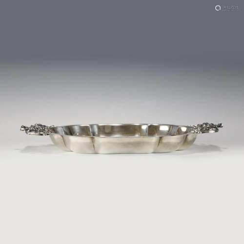 STERLING SILVER FLORIFORM TRAY