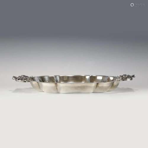 STERLING SILVER FLORIFORM TRAY