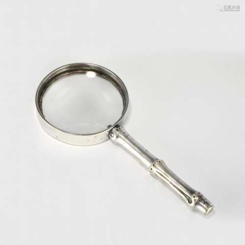 TELLER, ITALY, SILVER MAGNIFYING GLASS