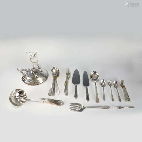 GROUP OF SILVER PLATED TABLEWARE 330