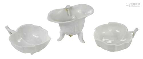 Three Chinese Miniature Dehua Porcelain Vessels