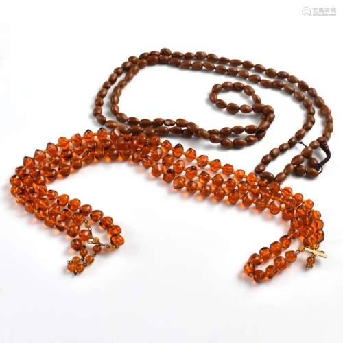 2 PCS STRINGS OF BEADS NECKLACE
