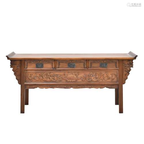 ANTIQUE CHINESE HUANGHUALI COMMODE ALTAR TABLE