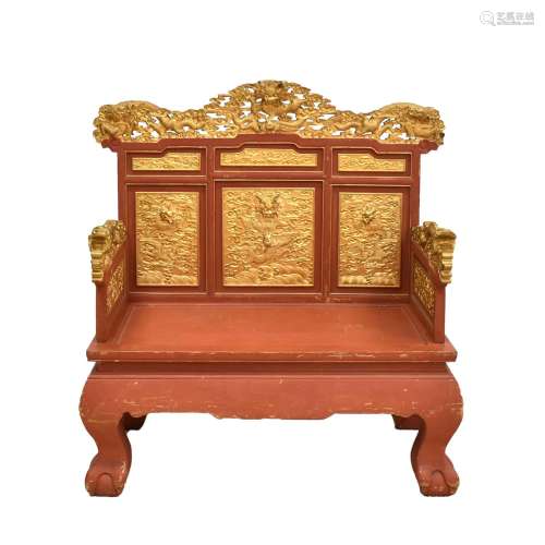 CHINESE WOODEN THRONE