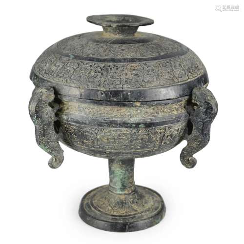 Warring States, A Rare Bronze Ritual Stem Bowl, Dou