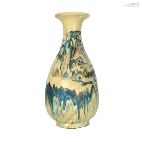 Yuen Dynasty, A Rare Marble-Glazed Yuhuchunping