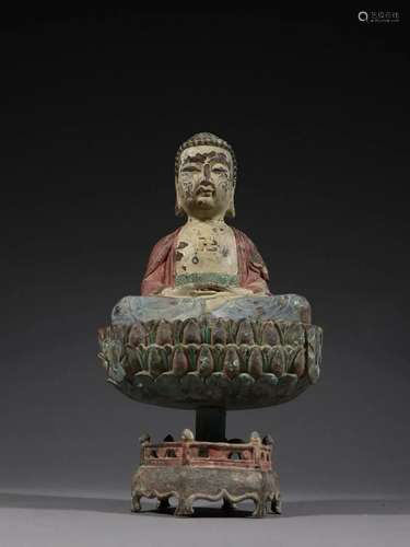 A Bronze Painted Figure of Buddha