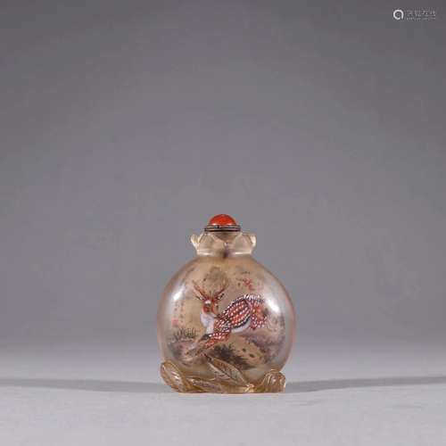 A Delicate Crystal Snuff Bottle