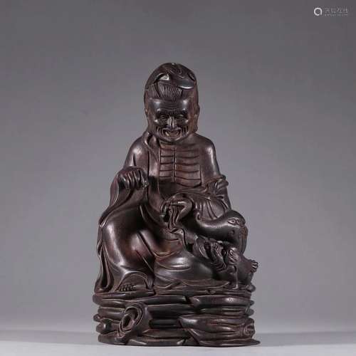 A Zitan Wood Figure of Buddha