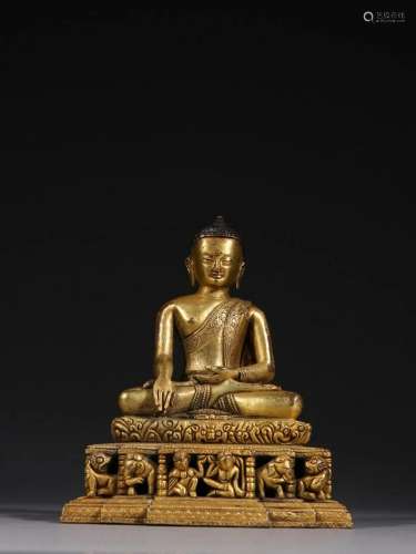 A Gilt-bronze Figure of Buddha