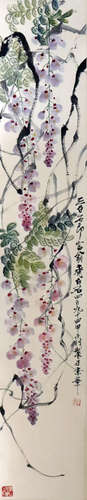 齐白石--花卉（原装旧裱）
（1864-1957）湖南湘潭人，二十世纪十大画家...