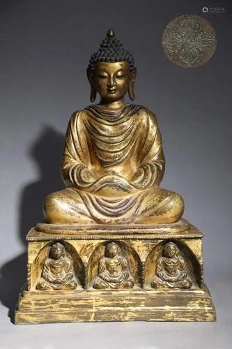 A Gilt-bronze Figure of Buddha