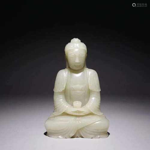 A Carved Jade Figure of Sakyamuni