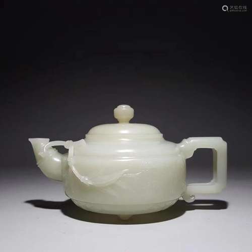 A Finely White Jade Teapot