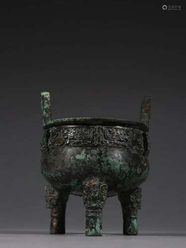 A Old Bronze Tripod Censer