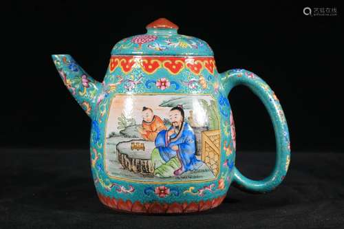 A Rare Enamel Teapot