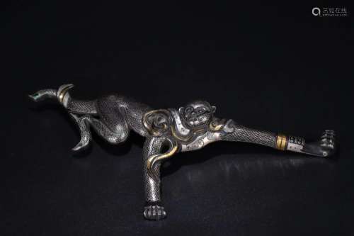 A Bronze Monkey-Shaped Belthook