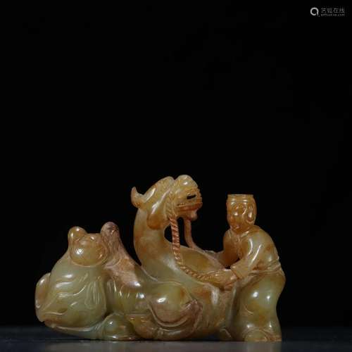 A Carved Jade camel