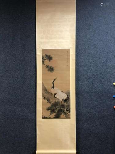 A Chinese Ink Painting Hanging Scroll By Zou Yigui