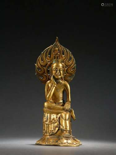 A Gilt-bronze Figure of Buddha