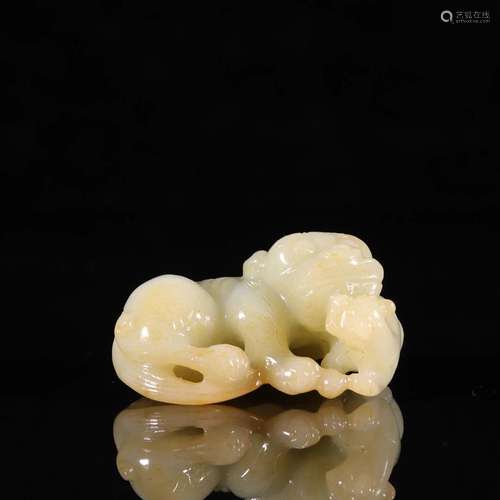 A Carved Jade Lion