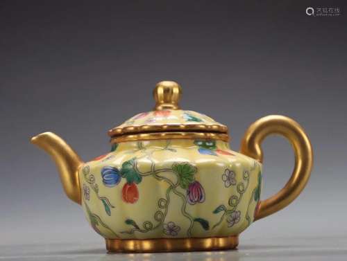 A Fine Enamel Teapot