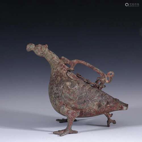 A Bronze Bird Ornament