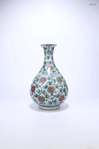 A Blue And White Doucai Yuhuchun Vase