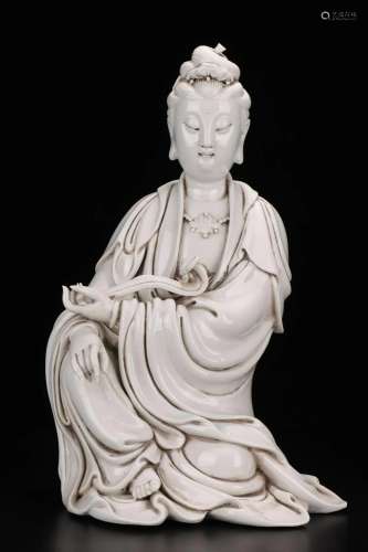A Blanc-De-Chine Figure Of Ruyi Guanyin