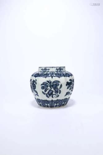 A Blue And White Jar