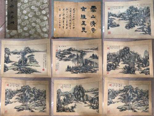 A Chinese Ink Painting Book By Wang Yuanqi
