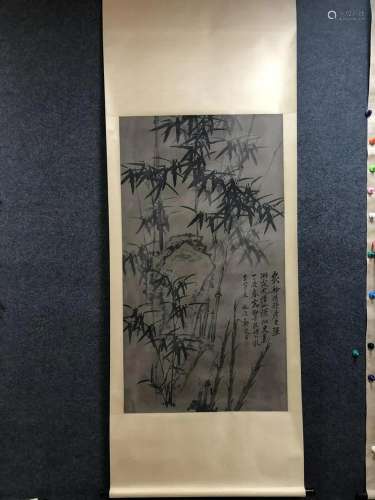 A Chinese Ink Painting Hand Scroll By Zheng Banqiao