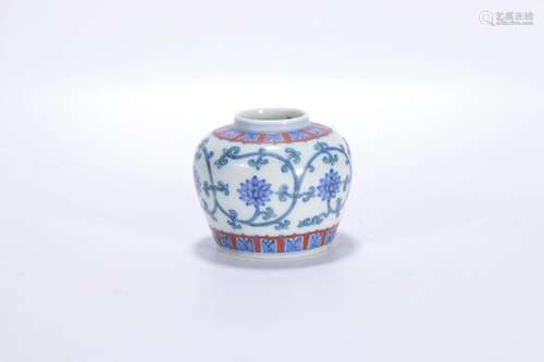 A Blue And White Doucai Jar