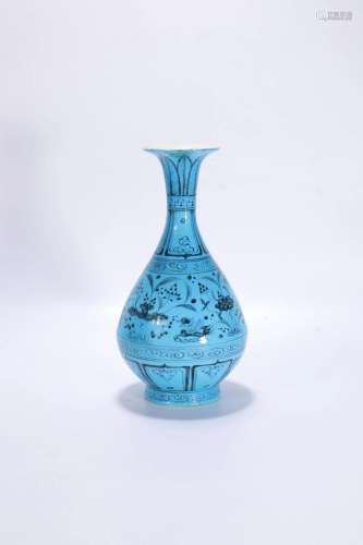 A Blue And White Yuhuchun Vase