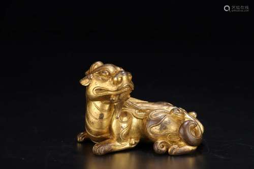 A Gilt-Bronze Paperweight