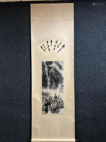 A Chinese Ink Painting Hanging Scroll By Liu Haisu