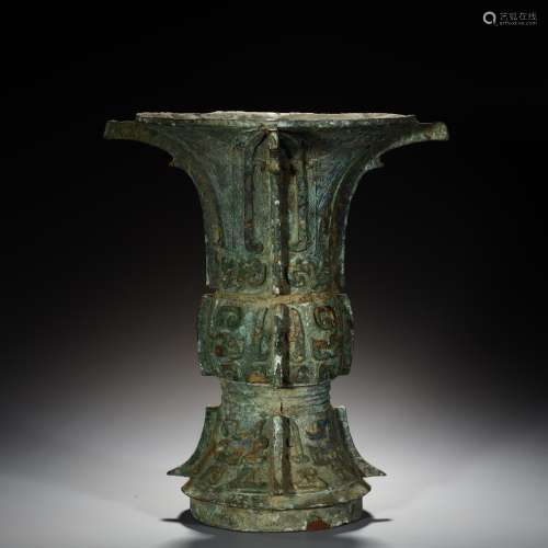 Bronze flower vase
