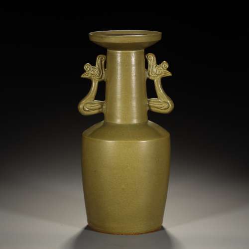 Celadon binaural vase