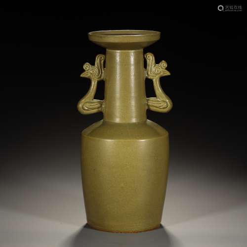 Celadon binaural vase