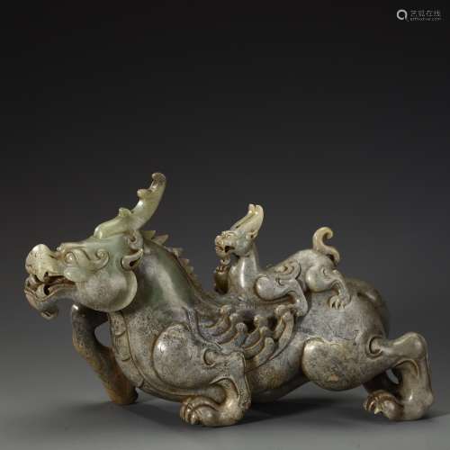 Ancient celadon mother dragon
