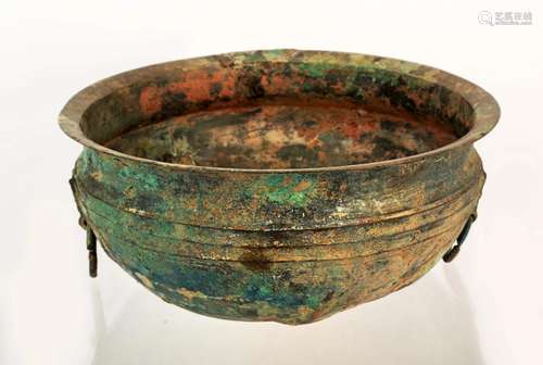 AN ARCHAIC BRONZE POT, HAN DYNASTY, CIRCA 1TH OR 2TH